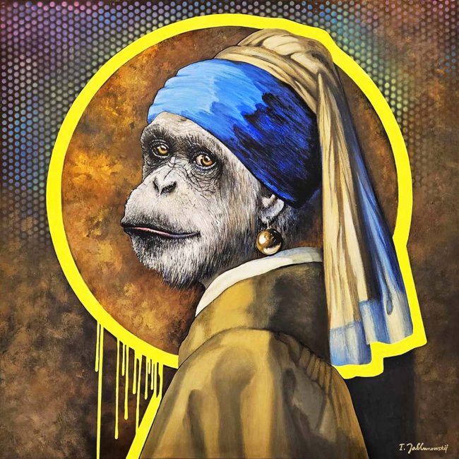 Igor-Jablunowskij-Das-Aefchen-mit-dem-Perlenohring-Malerei