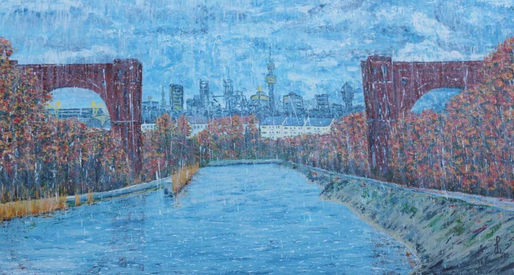 Phoenix West, Acryl auf Leinwand, 150 x 80 cm