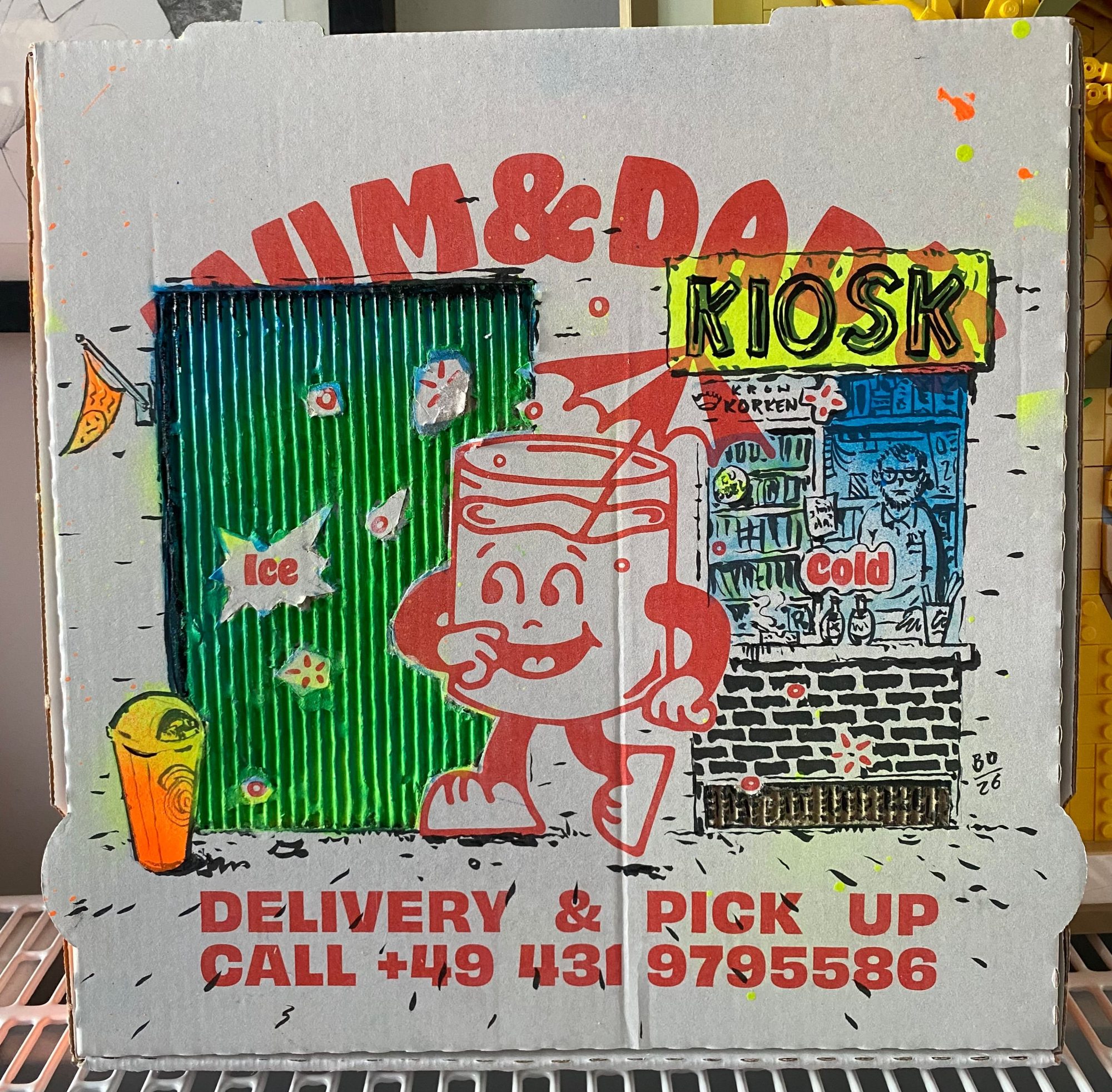 Bertrand Otto, MUM&DAD, 30×30 cm, Acryl auf Karton