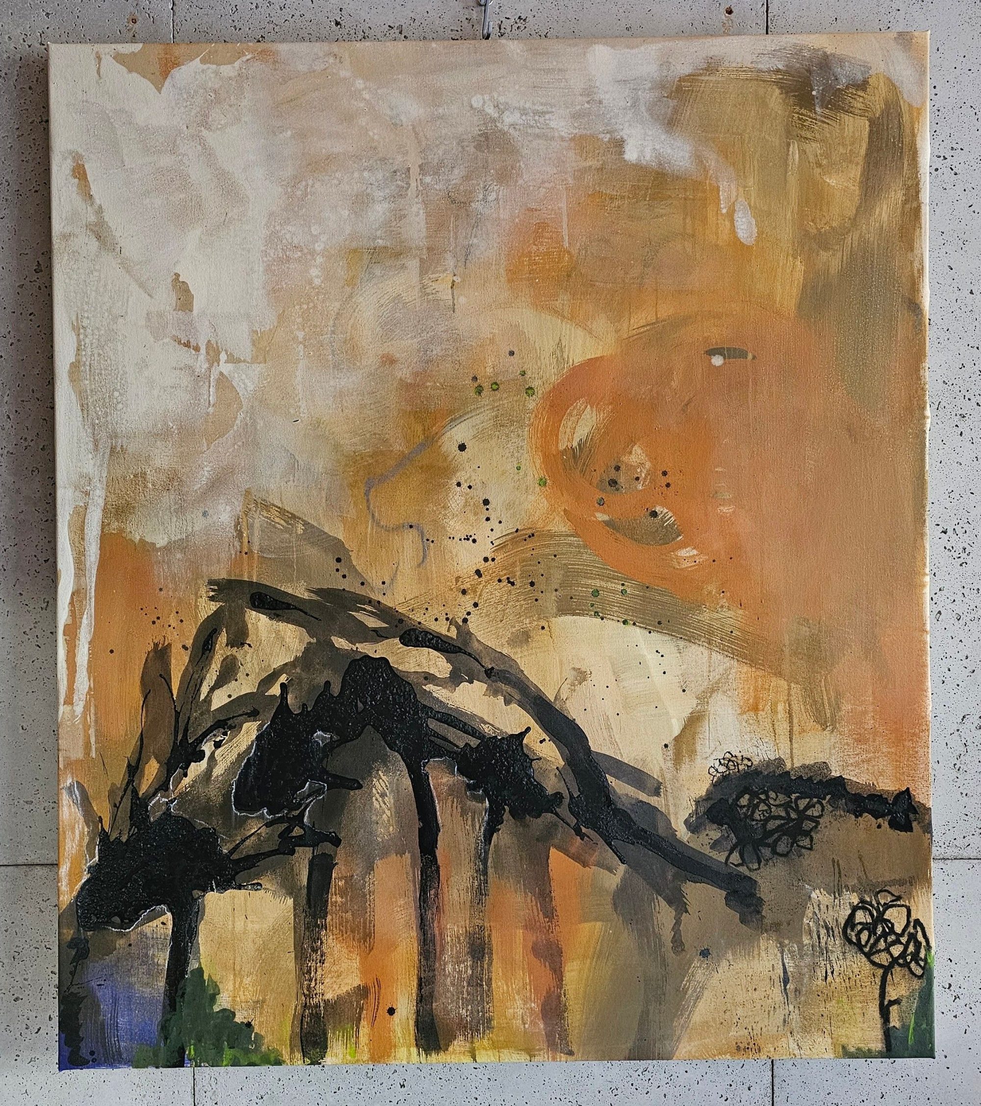 Eva Zimnoch, Les Nomades, 140 x 120 cm, Acryl auf Leinwand, 2025