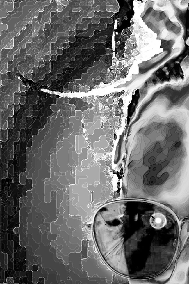 Schmusel Schnorres, proStyleDAV-04b_c, 60 cm x 40 cm, Fotodruck auf Leinwand/Holz/Epoxid mit Einschlüssen, 2022