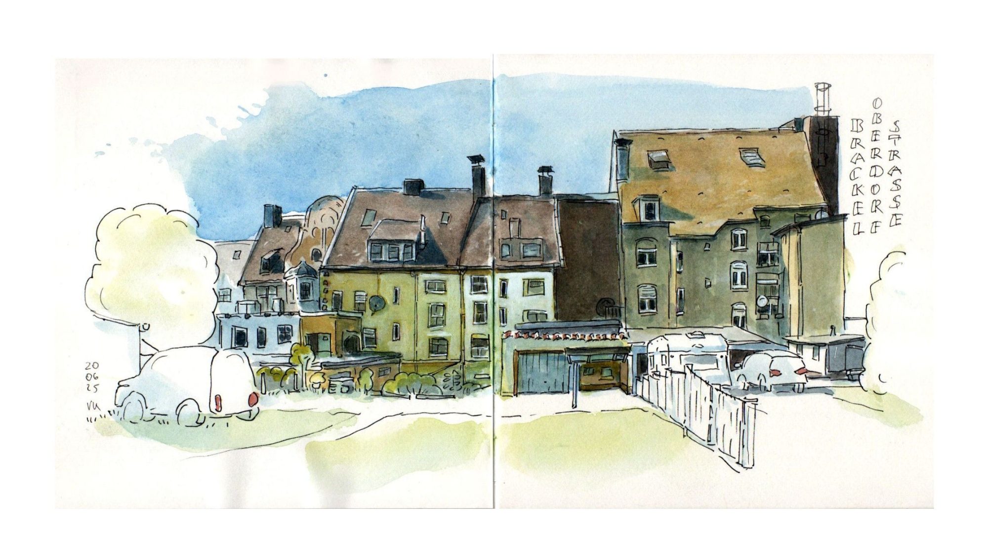 Volker Krieger, Aquarell im Skizzenbuch