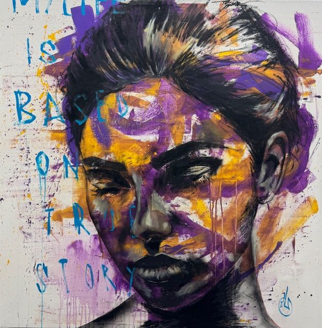 Darkko Lingo, ohne Titel , 120x120cm, Mixed Media, 2025