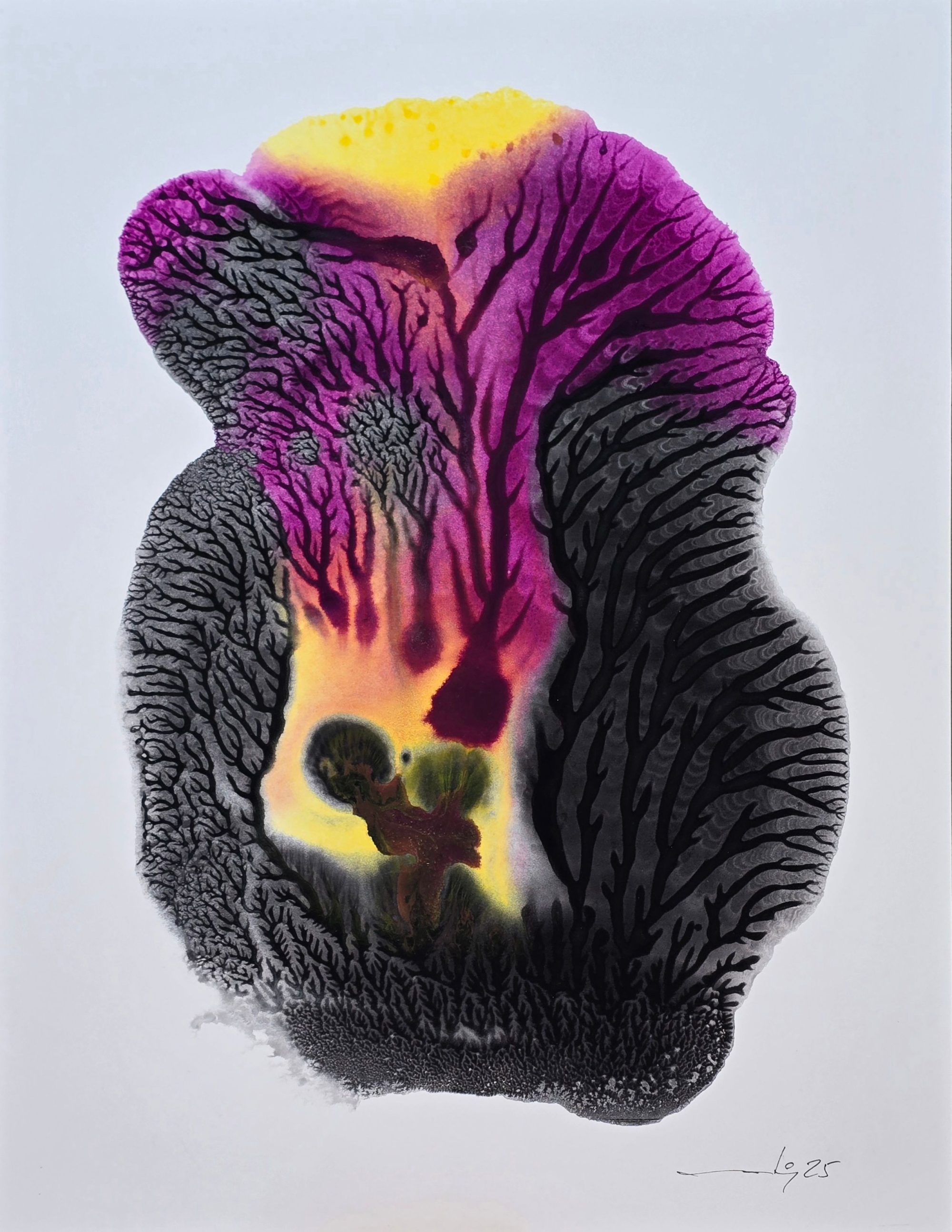 Fern MEHRING, O.T.,47×36cm, Monotypie/Passepartoutkarton, 2025, Foto: Fern Mehring, VG Bild-Kunst, Bonn 2026