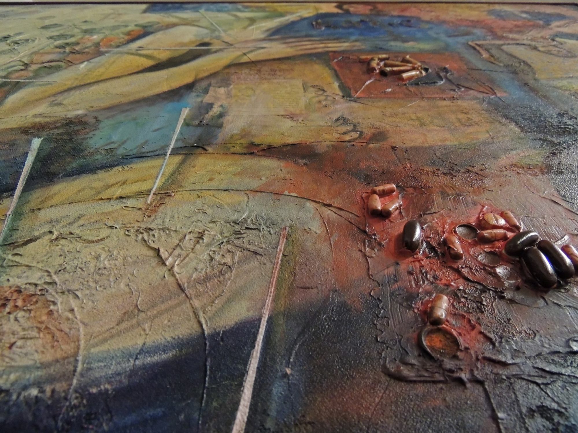 Trash/Treasure, OT, 120x140cm., detail, Mischtechnik auf Leinwand